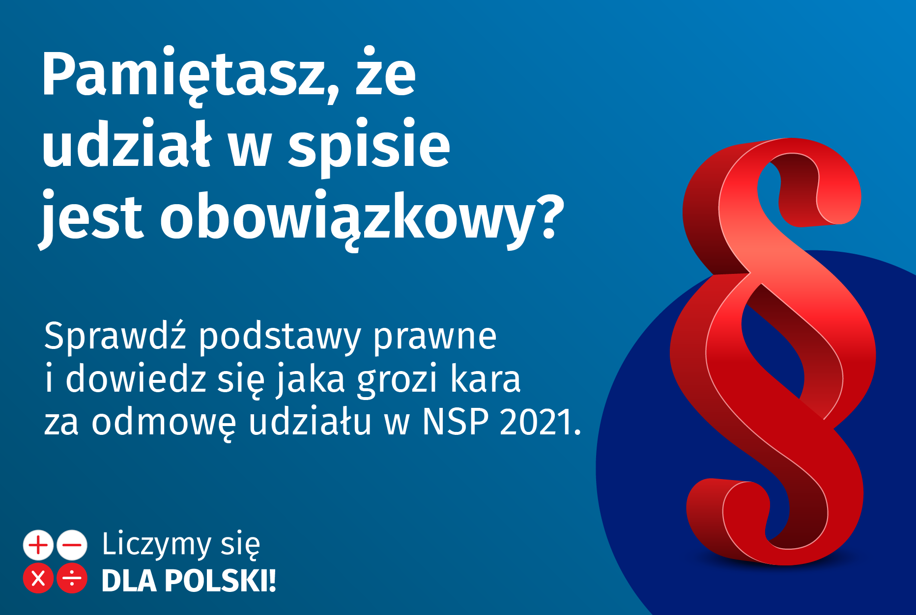 Udział w spisie powszechnym jest obowiązkowy